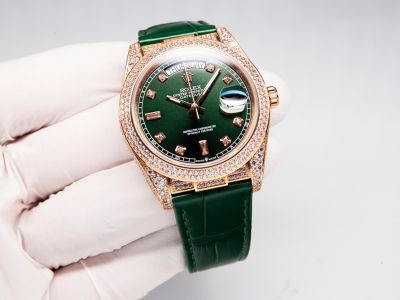 ROLEX 904L Steel ETA2836  Log Stars  40MM Green Watch